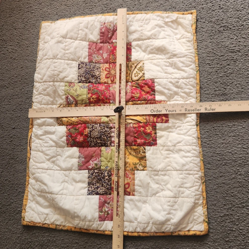 POTTERY BARN Pillow Case Sham Patchwork Floral Paisley Home Bedding 20 x 26